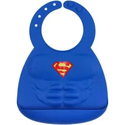Babete de silicone Bumkins Superman, 6-24 meses