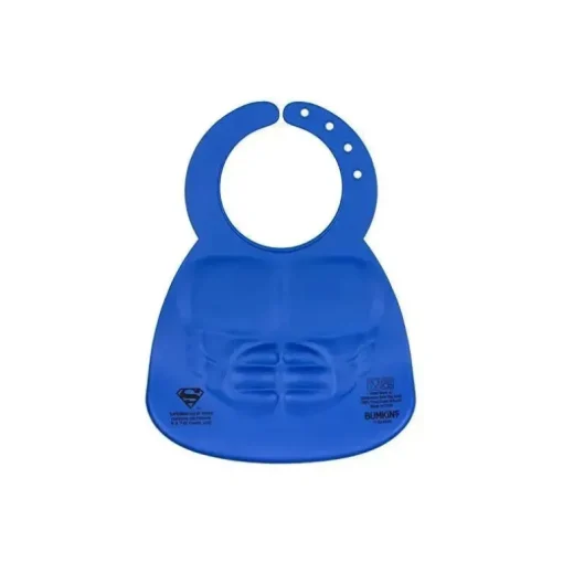 Babete de silicone Bumkins Superman, 6-24 meses