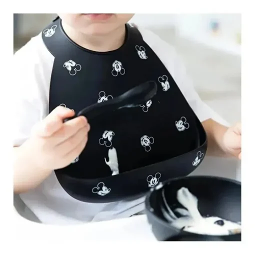 Babete de silicone Bumkins: Mickey Mouse