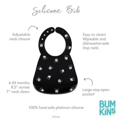 Babete de silicone Bumkins: Mickey Mouse