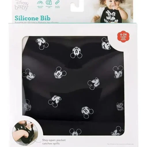 Babete de silicone Bumkins: Mickey Mouse