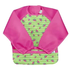 Babete Iplay - Snap &amp; Go Easy Wear manga longa, listra verde melancia
