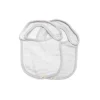 Babetes de musselina cinza Piccolo Bambino 2 pk para bebê menino