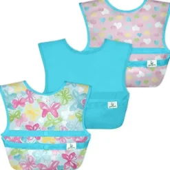 Babetes Iplay - Snap &amp; Go Easy Wear (3Pk), Aqua Aquarela Borboletas, 9/18 meses