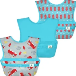Babetes Iplay - Snap &amp; Go Easy Wear (3 unidades), caminhão de bombeiros cinza, 9/18 meses