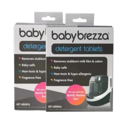 Baby Brezza - 120 pastilhas de sabonete detergente para lavadora de mamadeiras Baby Brezza Pro