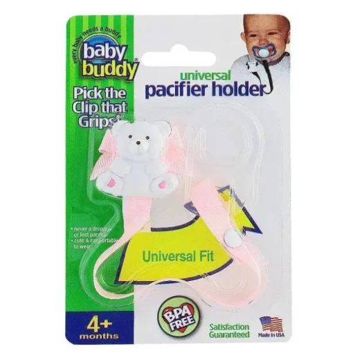 Baby Buddy - Porta chupeta universal, rosa claro