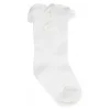 Baby Deer - Baby Girl Ivory Boot Sock With Lace Trim