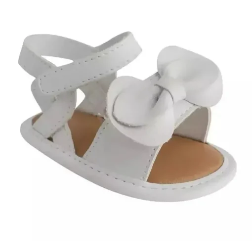 Baby Deer - Baby Girl Waddle Brooke Sandália Soft Sola, Branca