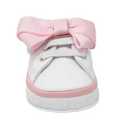 Baby Deer - Tênis de Lona para Bebê Feminino Laço Grande, Branco