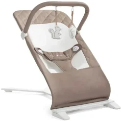 Baby Delight - Alpine Deluxe Portable Bouncer, 0-6 meses, Organic Mocha