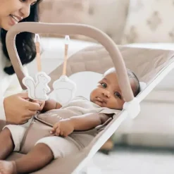 Baby Delight - Alpine Deluxe Portable Bouncer, 0-6 meses, Organic Mocha