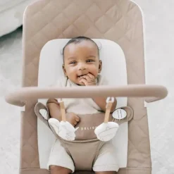 Baby Delight - Alpine Deluxe Portable Bouncer, 0-6 meses, Organic Mocha