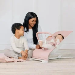 Baby Delight - Alpine Deluxe Portable Bouncer, 0-6 meses, Organic Rose