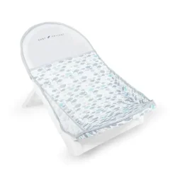 Baby Delight - Banhista de malha infantil Cushy Nest Cirro, peixe cinza