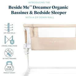Baby Delight - Berço Beside Me Dreamer, ajuste de altura em 6 posições, aveia orgânica