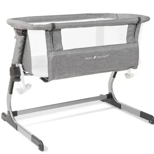 Baby Delight - Beside Me Dreamer Bassinet, ajuste de altura em 6 posições, Charcoal Tweed