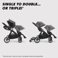 Baby Jogger - Carrinho City Select 2 Simples a Duplo, Peact Blue