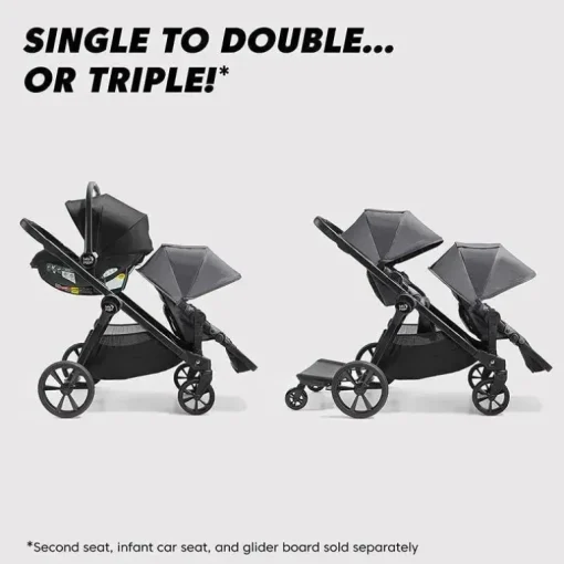 Baby Jogger - Carrinho City Select 2 Simples a Duplo, Peact Blue