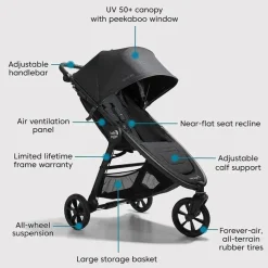 Baby Jogger - Carrinho City Mini GT 2, Preto Opulento