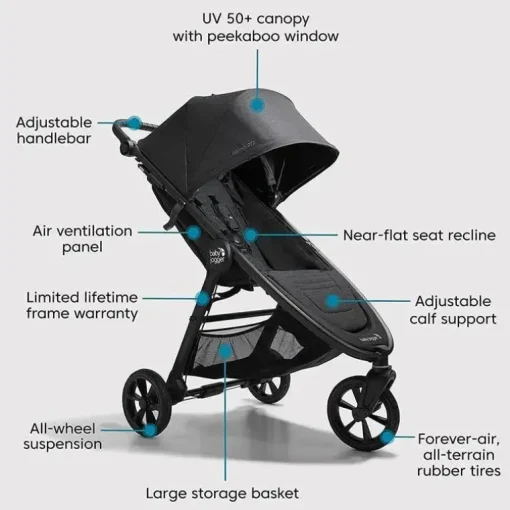 Baby Jogger - Carrinho City Mini GT 2, Preto Opulento