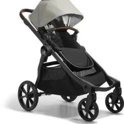 Baby Jogger - Carrinho de passeio City Select 2 simples a duplo, marfim fosco