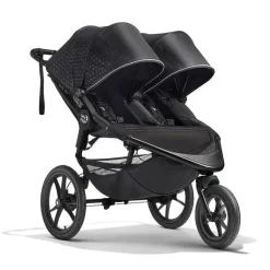 Baby Jogger - Carrinho de corrida duplo Summit X3, preto meia-noite