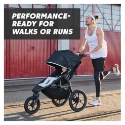 Baby Jogger - Carrinho de corrida individual Summit X3, preto meia-noite
