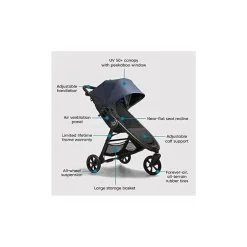 Baby Jogger - Carrinho de bebê Mini Gt2 simples, azul tempestade