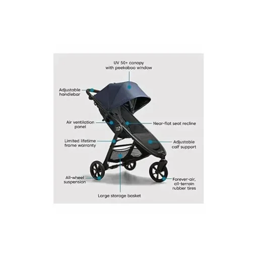 Baby Jogger - Carrinho de bebê Mini Gt2 simples, azul tempestade