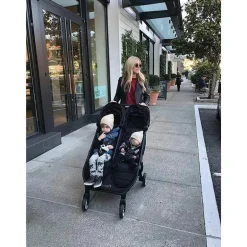 Baby Jogger - Carrinho de passeio duplo City Tour 2, preto como breu