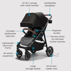 Baby Jogger - City Mini Air Stroller, Preto Rico