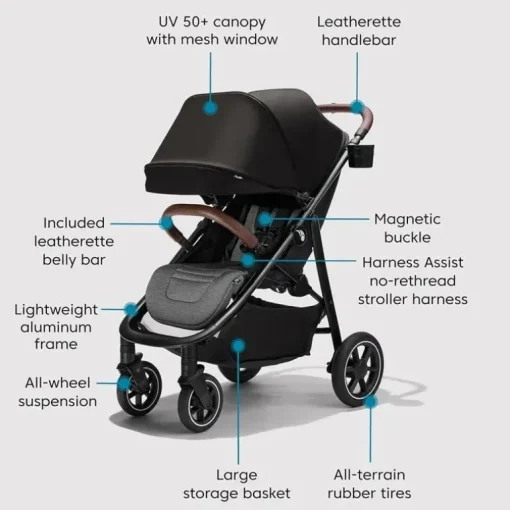 Baby Jogger - City Mini Air Stroller, Preto Rico