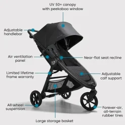 Baby Jogger - City Mini GT2 Travel System, preto opulento