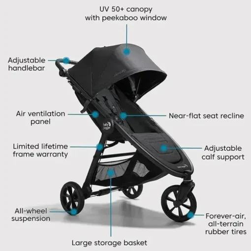Baby Jogger - City Mini GT2 Travel System, preto opulento