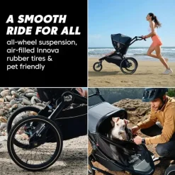 Baby Jogger - City Prix™ Jogger X Bike Trailer Stroller, Ambition Preto