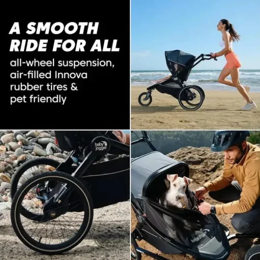 Baby Jogger - City Prix™ Jogger X Bike Trailer Stroller, Ambition Preto