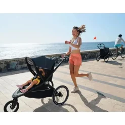 Baby Jogger - City Prix™ Jogger X Bike Trailer Stroller, Ambition Preto