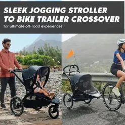 Baby Jogger - City Prix™ Jogger X Bike Trailer, Ambition Black
