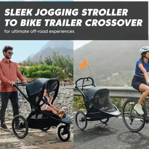 Baby Jogger - City Prix™ Jogger X Bike Trailer, Ambition Black