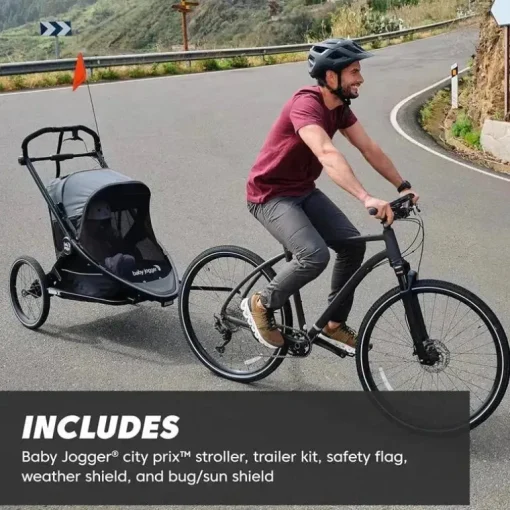 Baby Jogger - City Prix™ Jogger X Bike Trailer, Ambition Black