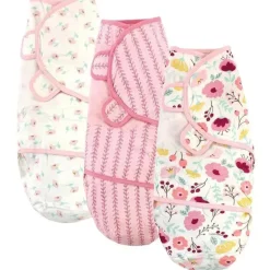 Baby Vision - 3 Pk Envoltórios Orgânicos para Bebê Menina, Botânico, 0/3M