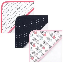 Baby Vision - 3 Pk Toalhas com Capuz Ricos em Algodão, Bonjour
