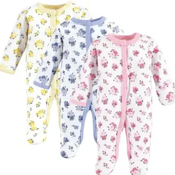 Baby Vision - Algodão 3Pk Durma e Brinque, Preemie, Floral