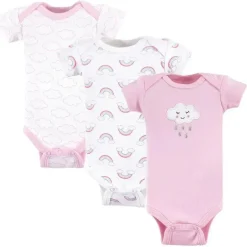 Baby Vision - Body de algodão menina 3 peças, Preemie, Nuvem