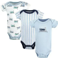 Baby Vision - Body de algodão bebê menino 3 peças, preemie, trem
