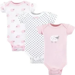Baby Vision - Body de bebê menina 3 peças, prematuro, ovelha rosa