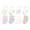 Baby Vision - Chenille Socks 8Pk, Pink Neutral Stripe - Small