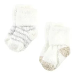 Baby Vision - Chenille Socks 8Pk, Pink Neutral Stripe - Small