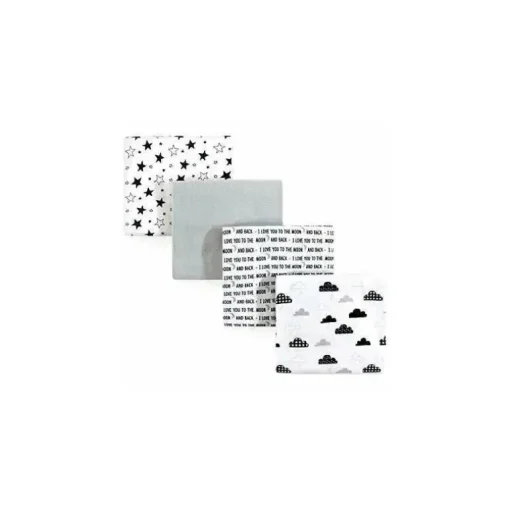 Baby Vision - Cobertor de Flanela 4Pk Recebendo, Lua e Costas
